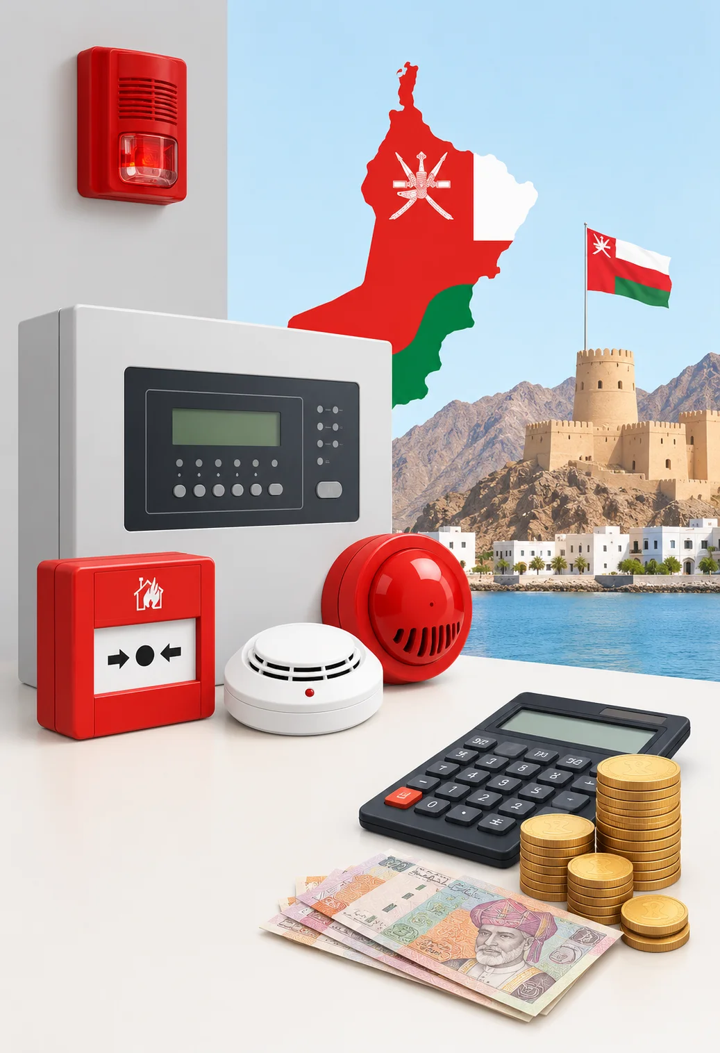 drives the cost of a fire alarm system in Oman