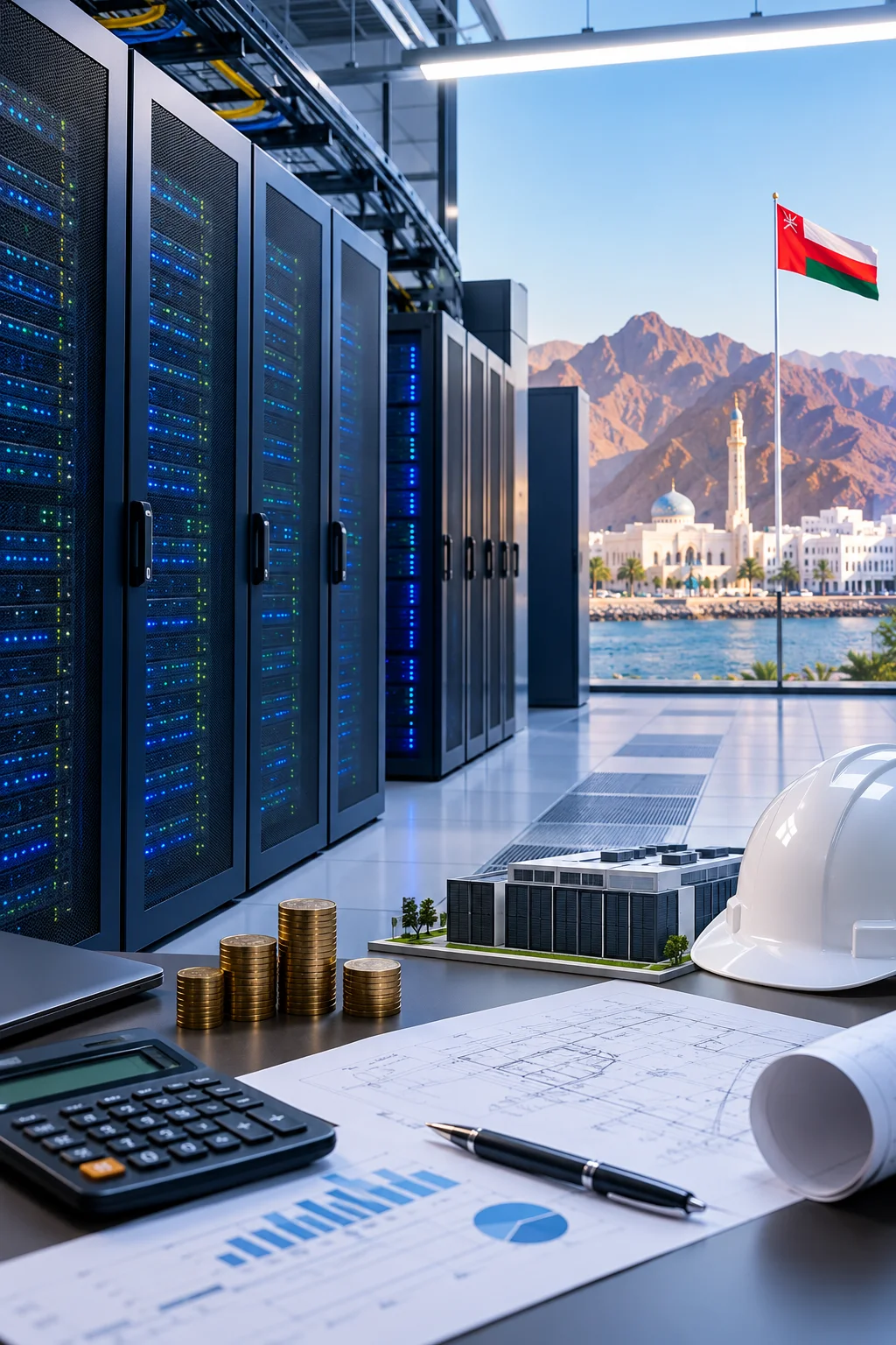 cost of a server or data center project in Oman
